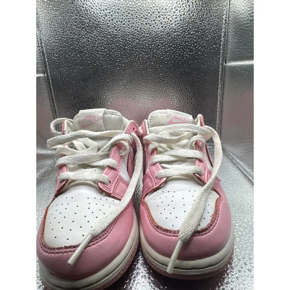 Nike Dunk Low Medium Soft Pink Preschool Shoes 2Y‎